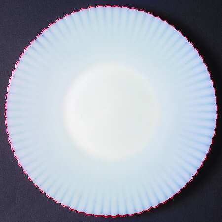 Petalware Cremax (Beige, Red Trim) Cake Plate