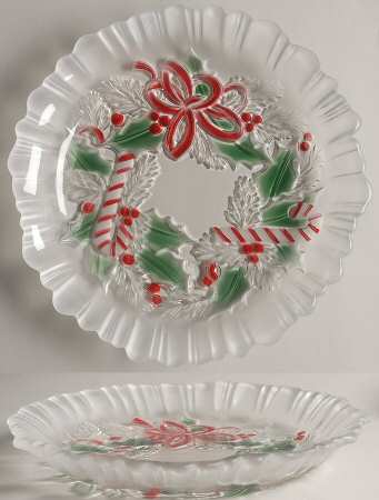 Festive Wreath Open Candy Dish