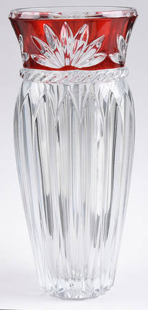 Corinth Ruby 11" Flower Vase