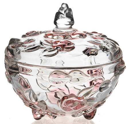 Bella Rosa Pink Candy Dish & Lid