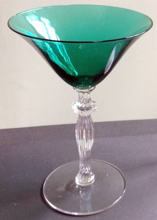 Monroe Stiegel Green (Blue Green) Champagne/Tall Sherbet
