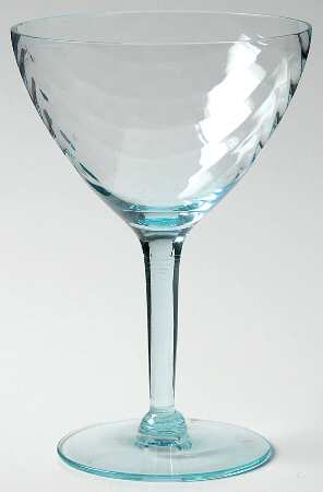 Vernon Aquamarine (Festoon Optic) Champagne/Tall Sherbet