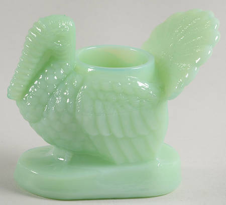 Jadeite-Green Glass #111 Turkey Toothpick Holder