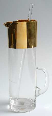 Northern Hemisphere Parisian Gold 42 Oz Martini Pitcher W/Glass Stirrer