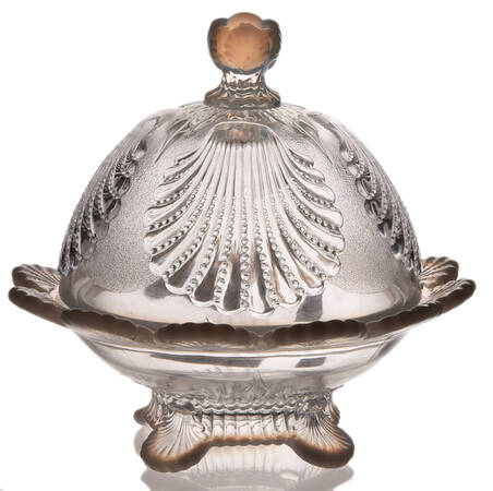 Shell Crystal Opal Round Covered Butter