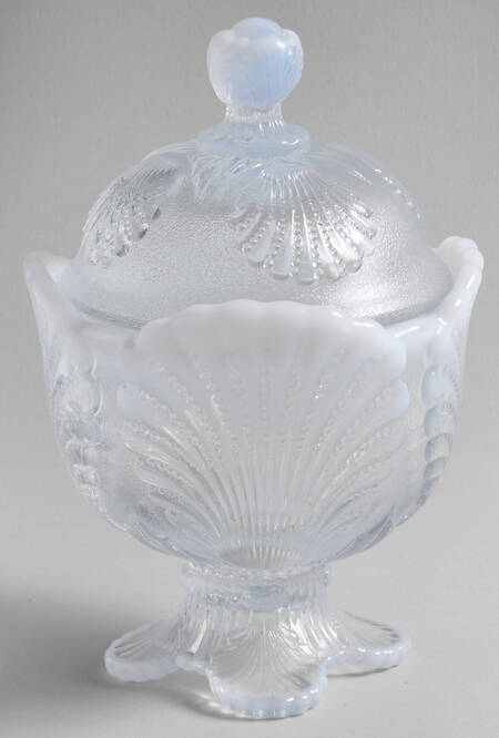 Shell Crystal Opal Sugar Bowl & Lid
