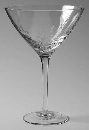 Cherry Blossom Clear Martini Glass