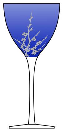 Cherry Blossom Cobalt Blue