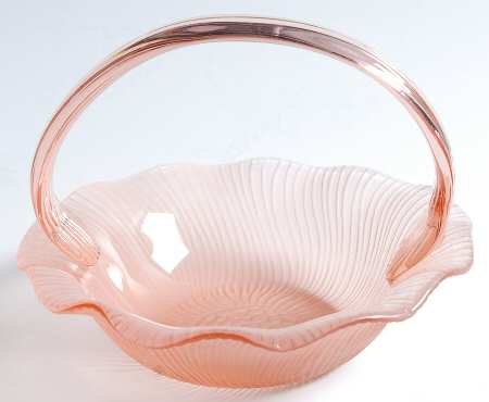 Ruffled Lotus Coral Rose 5" Basket
