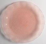 Ruffled Lotus Coral Rose 13" Hostess Server/Tray