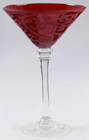 Elise Ruby (Wafer Stem) Martini Glass
