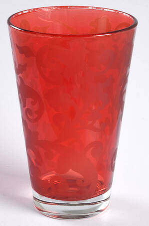 Elise Ruby (Wafer Stem) Highball Glass