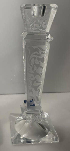 Elise-Clear (Wafer Stem) 10" Single Light Candlestick