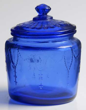 Jennifer Miniatures Cobalt Cracker Jar & Lid