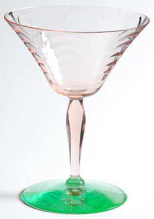 Palm Optic Pink Green (Stem 7646) Champagne/Tall Sherbet