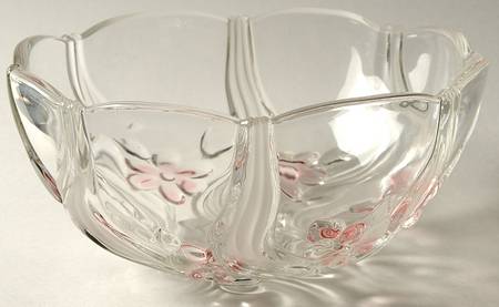 Floral Dance Pink Frost 8" Round Bowl