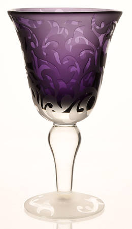 MWC2 (Bulbous Stem) Amethyst Water Goblet