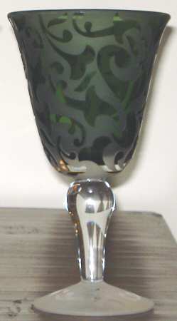 MWC2 (Bulbous Stem) Black Water Goblet