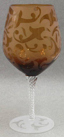 Elise Amber (Wafer Stem) Water Goblet