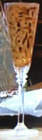Elise Amber (Wafer Stem) Fluted Champagne