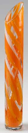 Rockswirl Orange 13" Cylindrical Vase