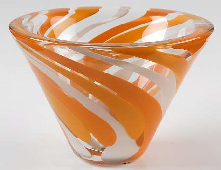 Rockswirl Orange 7" Cone Shape Bowl