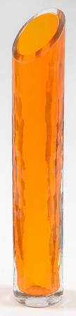 Rockswirl Orange 11" Cylindrical Vase