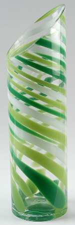 Rockswirl Green 18" Cylindrical Vase