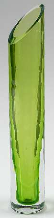 Rockswirl Green 11" Cylindrical Vase
