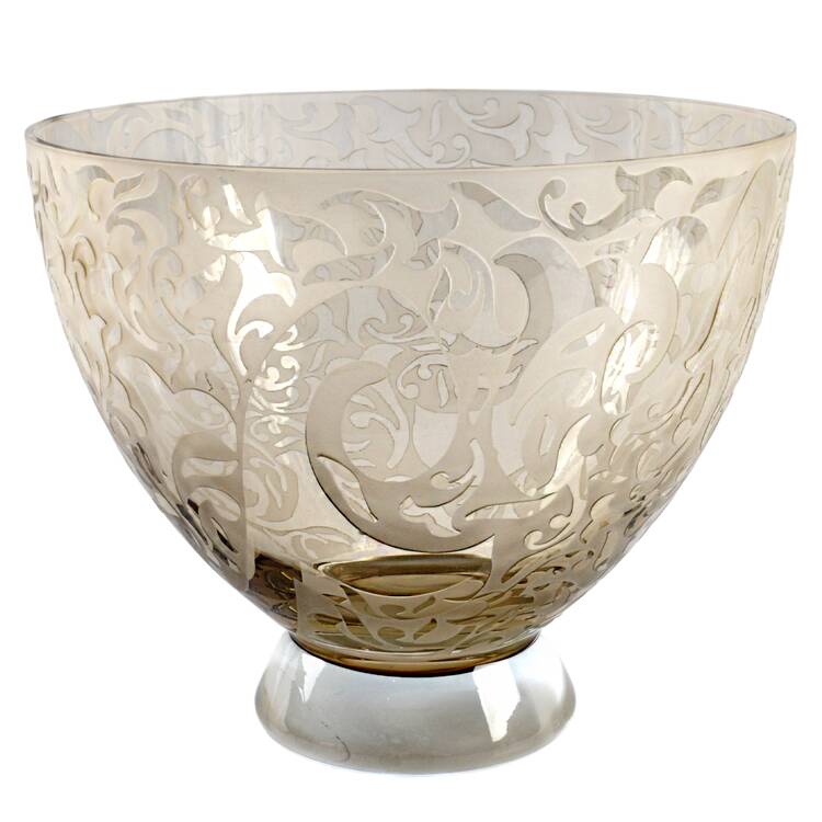 Elise Charcoal (Wafer Stem) 10" Footed Bowl by Michael Weems