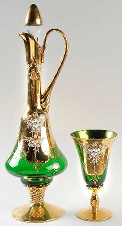 MUR14 Decanter & Set of 6 Goblets