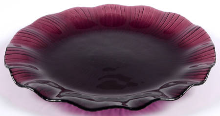 Ruffled Lotus Plum Dinner Plate