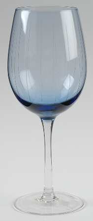 Cheers Color Blue White Wine Glass