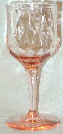 Avalon Pink (Peacock Optic) Wine Glass