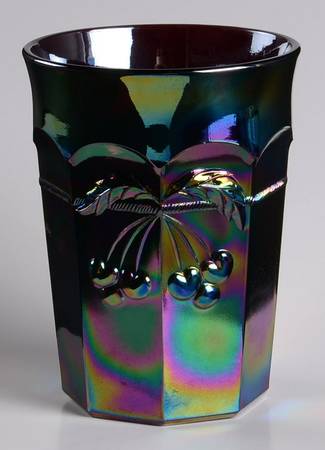 Cherry Thumbprint Purple Carnival Flat Tumbler