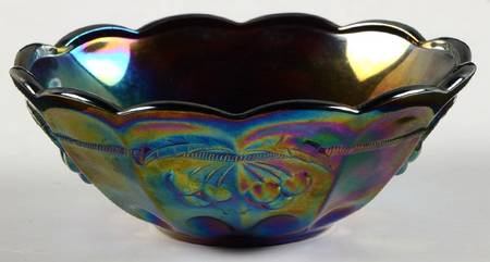 Cherry Thumbprint Purple Carnival Child's Fruit Serving Bowl