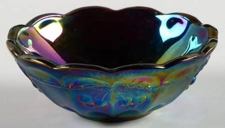Cherry Thumbprint Purple Carnival Child's Fruit/Dessert Bowl