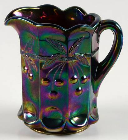 Cherry Thumbprint Purple Carnival Child's Mini Pitcher