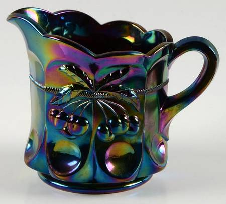 Cherry Thumbprint Purple Carnival Creamer