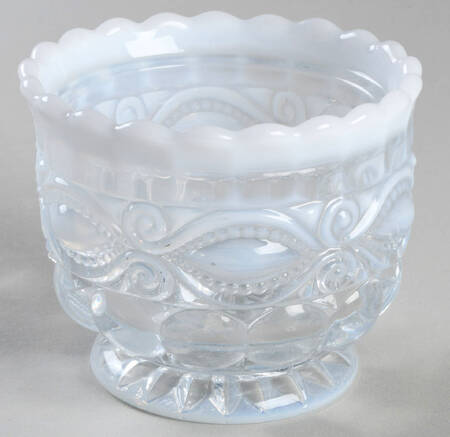 Eye Winker Crystal Opal Footed Open Spooner