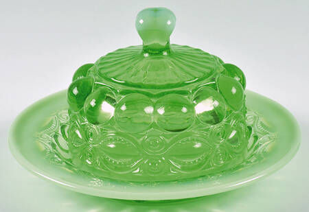 Eye Winker Green Opal Round Covered Butter