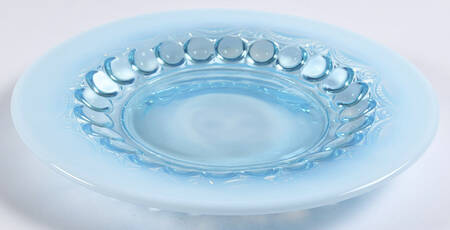 Eye Winker Aqua Opal Round Butter Dish No Lid