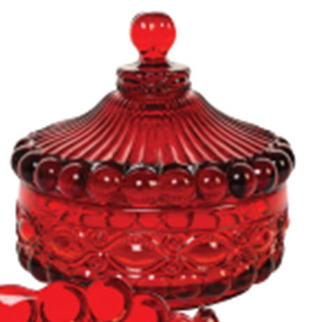 Eye Winker Red Candy Dish & Lid