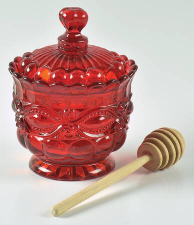 Eye Winker Red Honey Jar & Lid