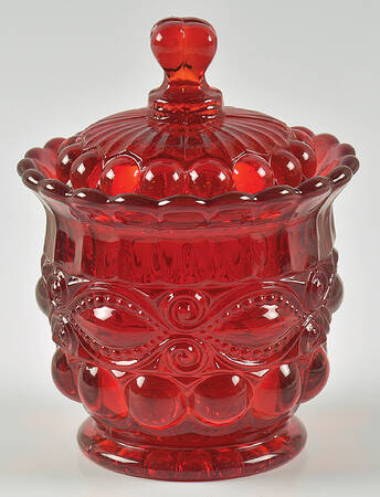 Eye Winker Red Sugar Bowl & Lid