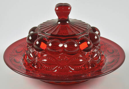 Eye Winker Red Round Covered Butter