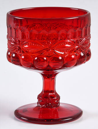 Eye Winker Red 6" Compote No Lid