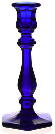 Cobalt Blue 7" Single Light Candlestick