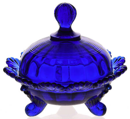 Cobalt Blue Candy Dish & Lid