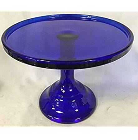 Cobalt Blue 9" Diameter Pedestal Cake Stand